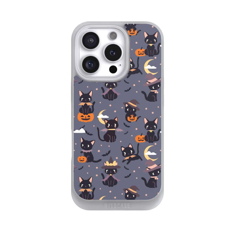 iPhone 16 Pro NIVOpure Cute Halloween Witch Cats and Pumpkins