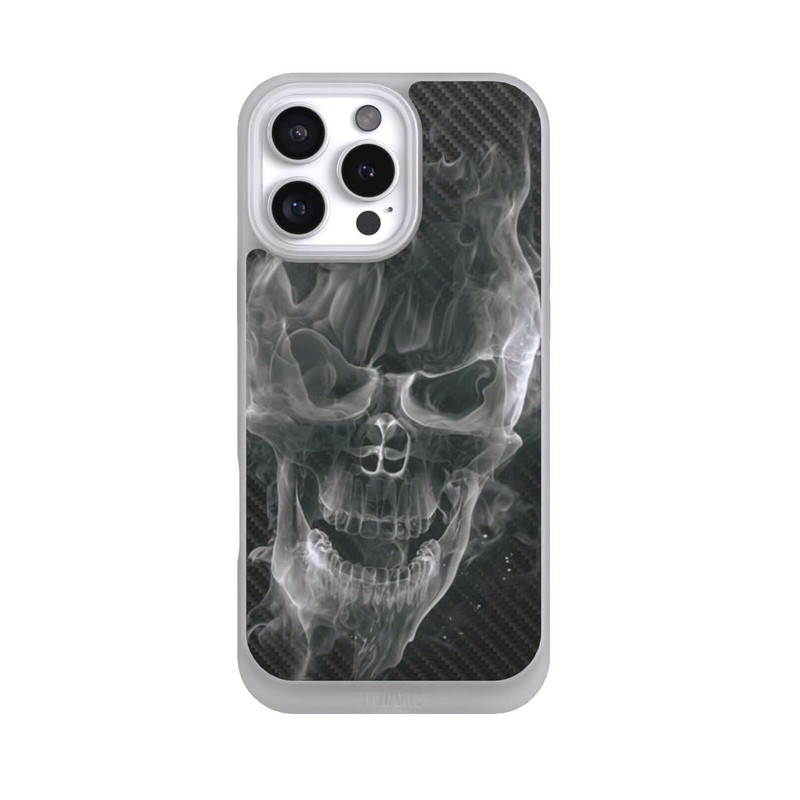 iPhone 16 Pro Max NIVOpure rauchender Totenkopf Carbon