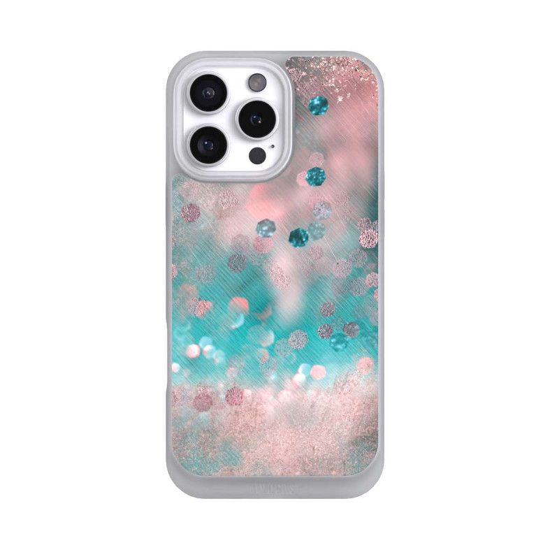iPhone 16 Pro Max NIVOpure Türkis-glamouröser Glitzerlook