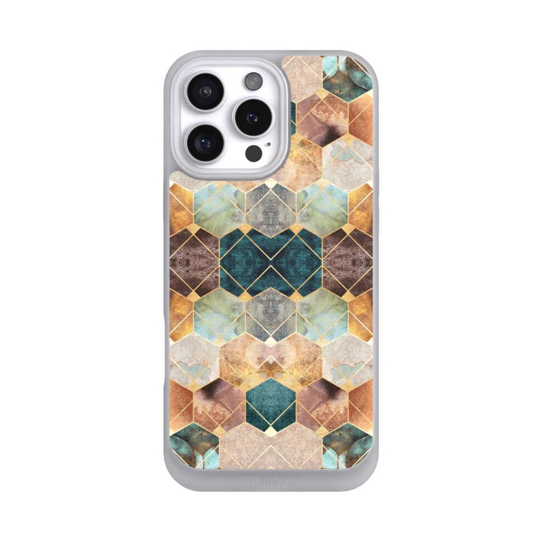 iPhone 16 Pro Max NIVOpure Naturfarbene Sechsecke und Diamanten