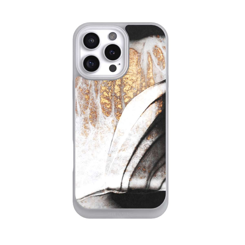iPhone 16 Pro Max NIVOpure Schwarze und goldene Adern