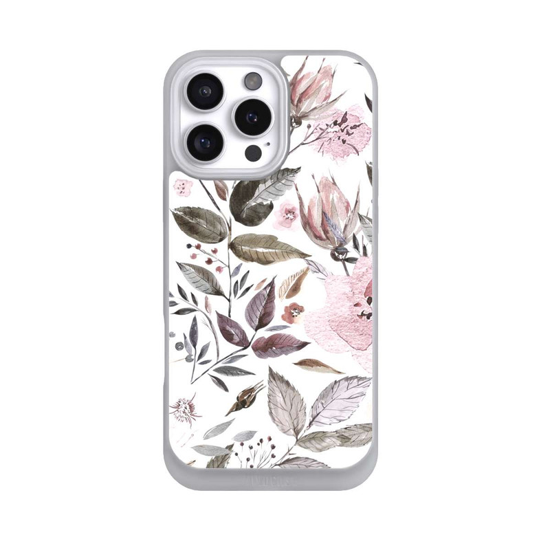 iPhone 16 Pro Max NIVOpure Aquarelle Fleurs Roses Brunes