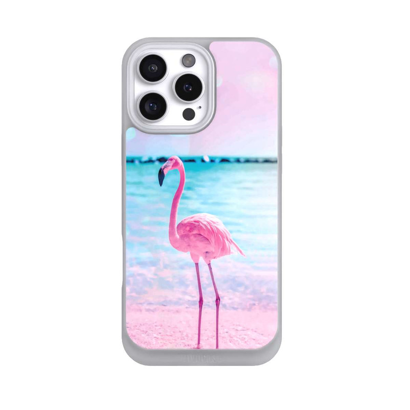 iPhone 16 Pro Max NIVOpure Rosa Flamingo am Meer
