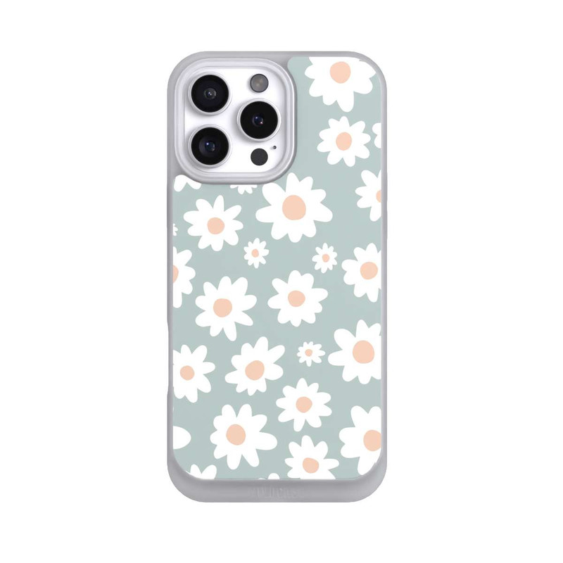 iPhone 16 Pro Max NIVOpure Daisy Flower Seamless Pattern Green