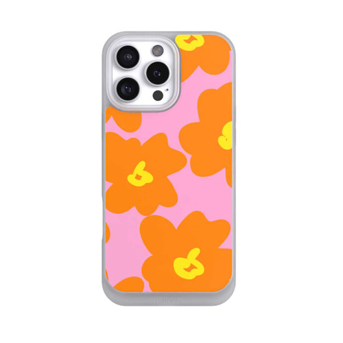 Apple iPhone 16 Pro Max NIVOpure Retro floral pattern pink and orange