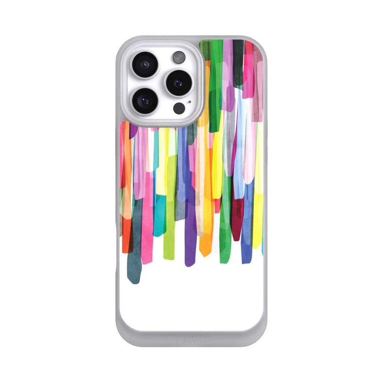 iPhone 16 Pro Max NIVOpure Bunte Streifen Weißer Hintergrund