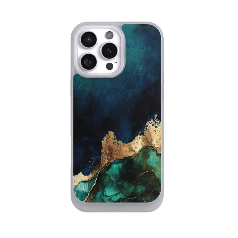 iPhone 16 Pro Max NIVOpure Bleu pétrole avec or