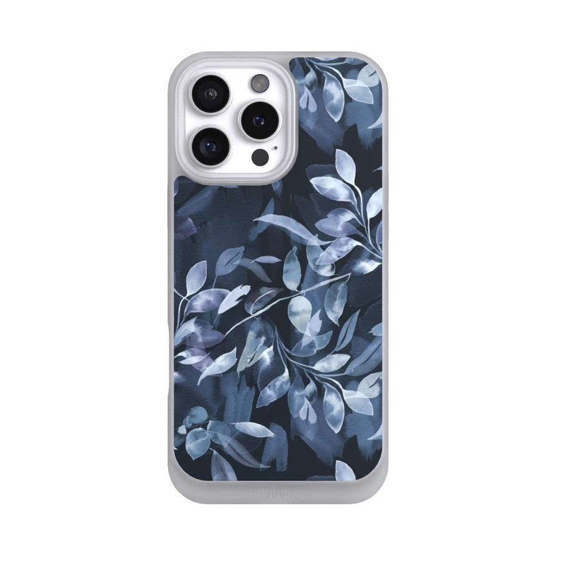 iPhone 16 Pro Max NIVOpure Mystische Aquarellblätter marineblau