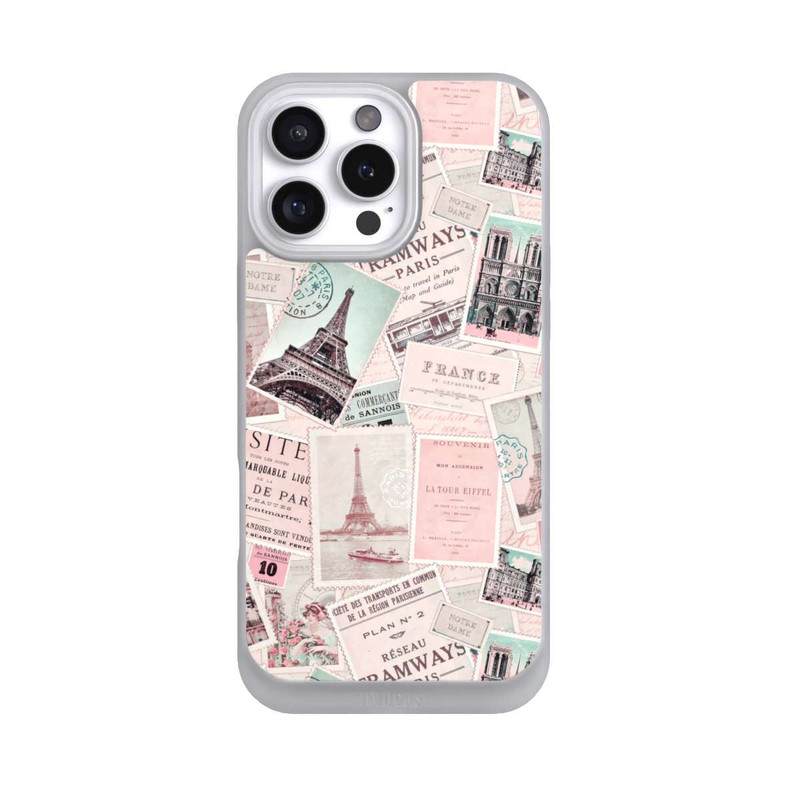 iPhone 16 Pro Max NIVOpure Vintage Paris Postcards Pattern