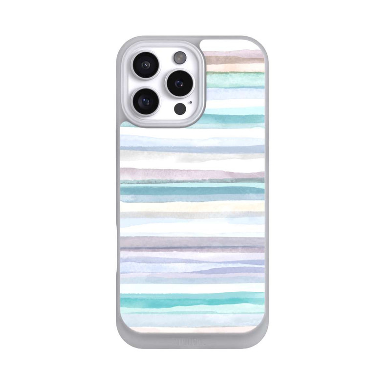 iPhone 16 Pro Max NIVOpure Pastellfarbene Streifen Blau