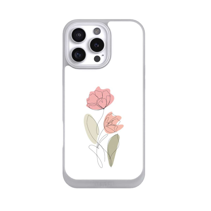iPhone 16 Pro Max NIVOpure Flower Line Art Red
