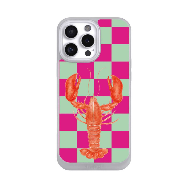 iPhone 16 Pro Max NIVOpure Pink Checkers Lobster