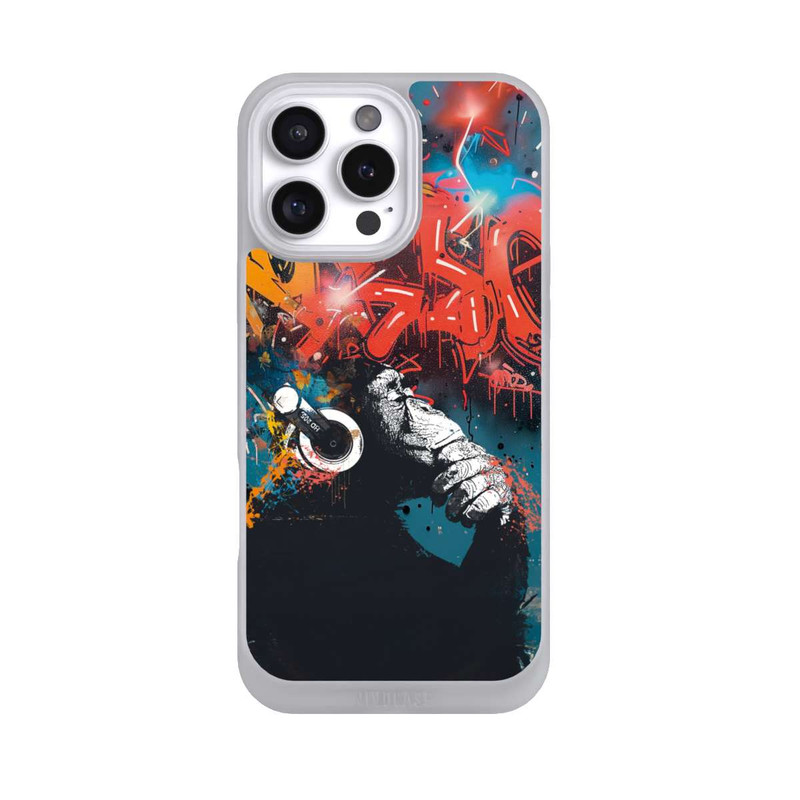 iPhone 16 Pro Max NIVOpure Affe Stereo Kopfhörer Graffiti Street Art