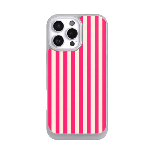 Apple iPhone 16 Pro Max NIVOpure Streifen Rosa Rot Popcorn Look