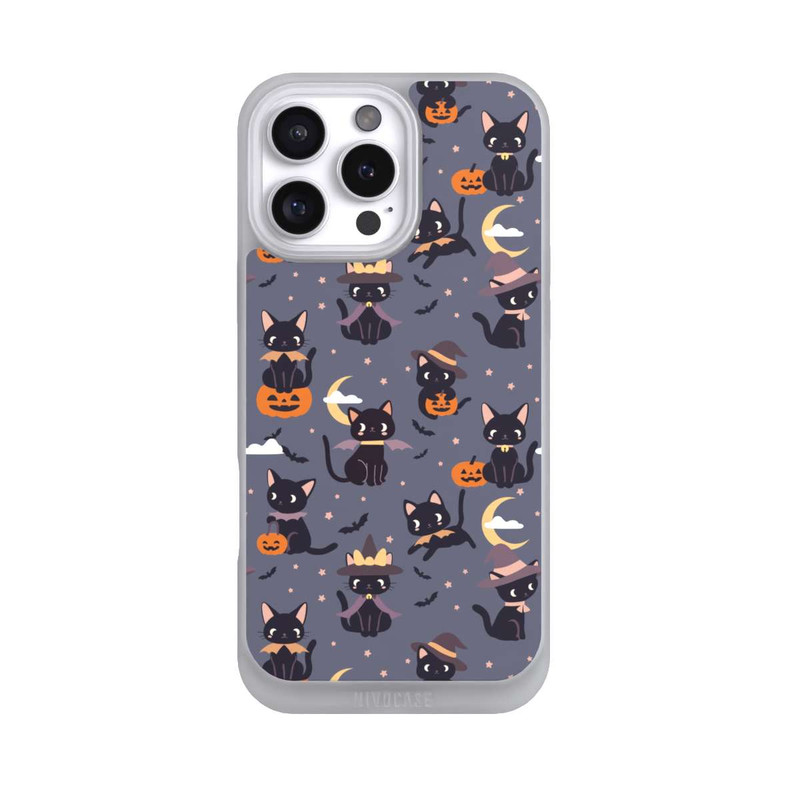 iPhone 16 Pro Max NIVOpure Cute Halloween Witch Cats and Pumpkins