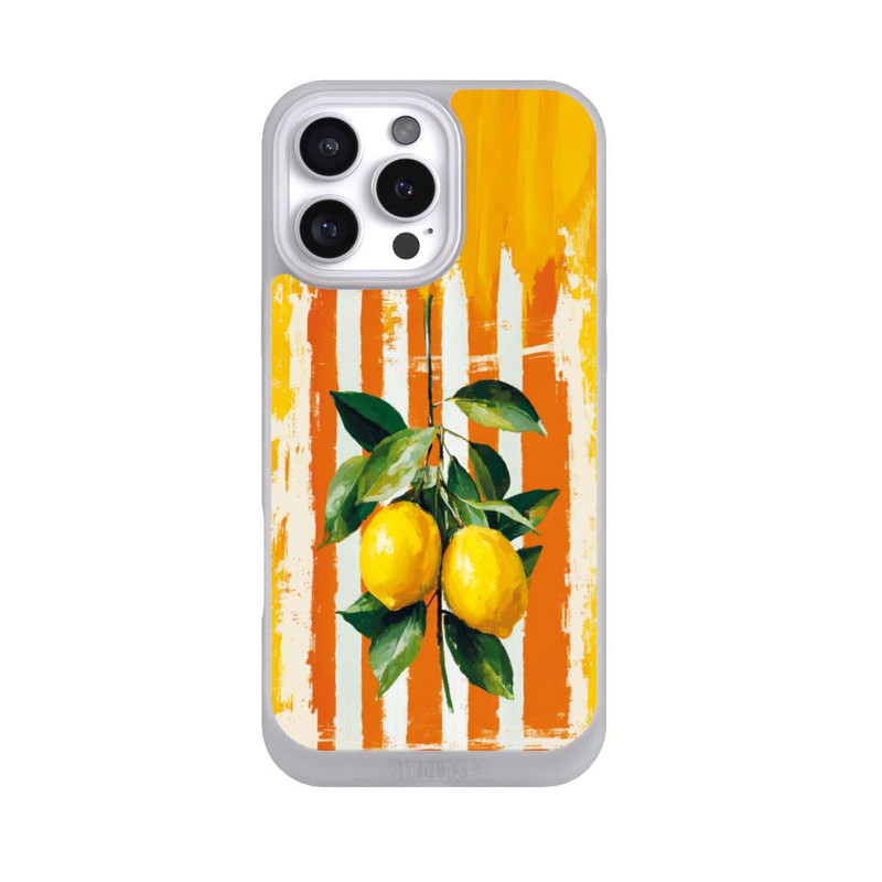 iPhone 16 Pro Max NIVOpure Summer Lemons on Stripes with AI