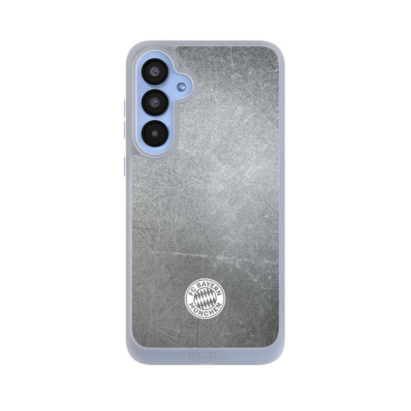 Galaxy A55 5G NIVOpure Klassisches FCB Logo Klein - Weiß auf Metalllook