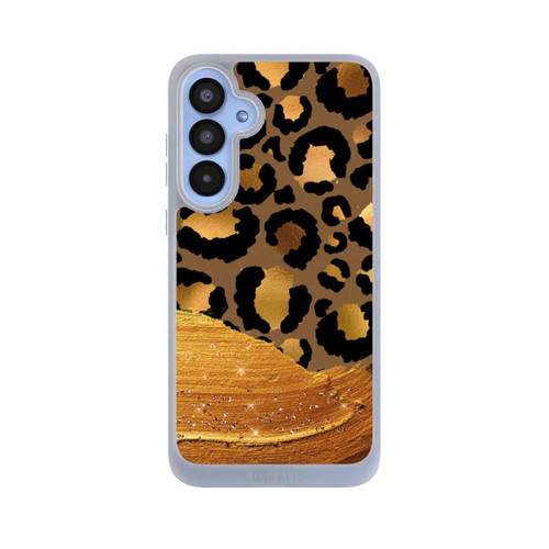 Samsung Galaxy A55 5G NIVOpure Dunkelgoldener Leoparden Glitzerlook