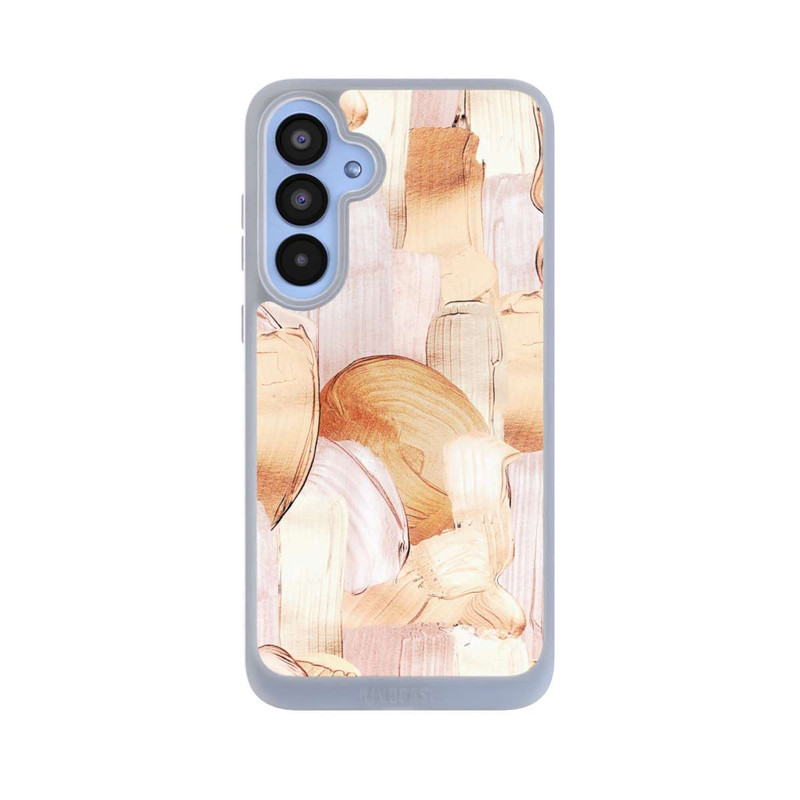 Galaxy A55 5G NIVOpure Weiß/Gold Pinsel Muster