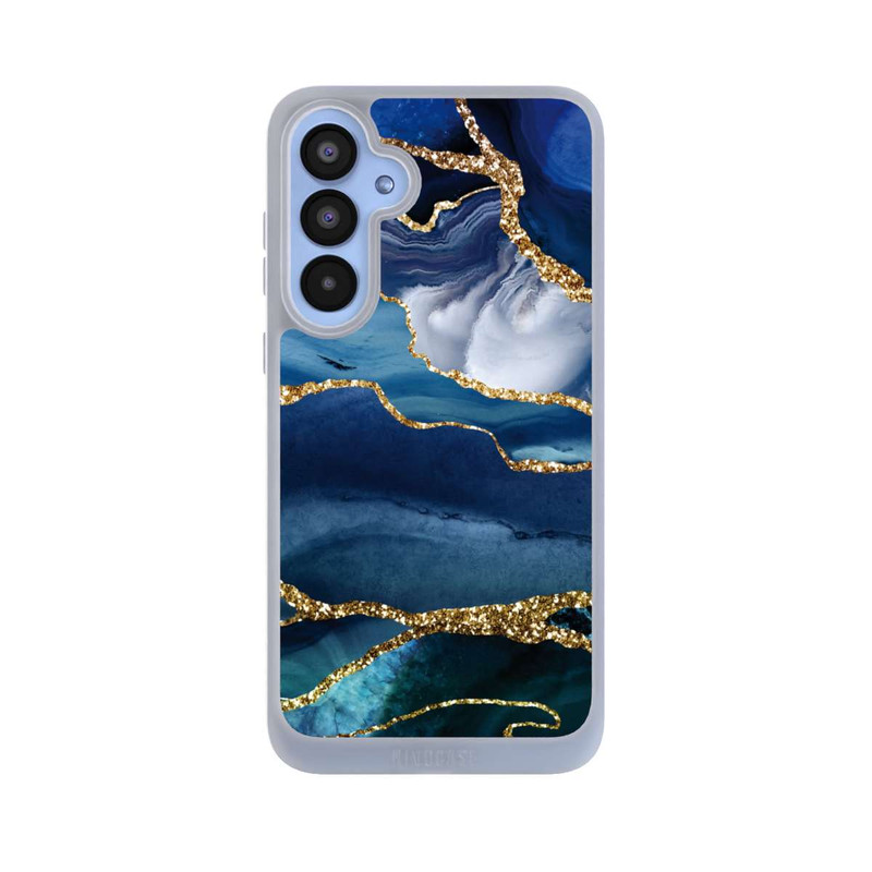 Galaxy A55 5G NIVOpure  Blauer Marmor Gold Glitzer Look