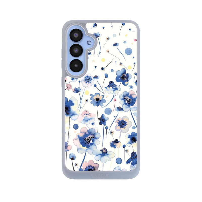 Galaxy A55 5G NIVOpure Watercolor Ink Blue Flowers