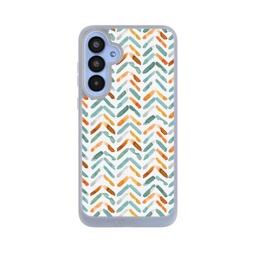 Samsung Galaxy A55 5G NIVOpure Elegantes Herbstchevron Blau Orange