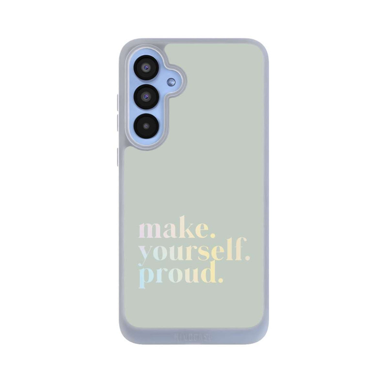 Galaxy A55 5G NIVOpure Make Yourself Proud Zitat-Minze und Farbverlauf