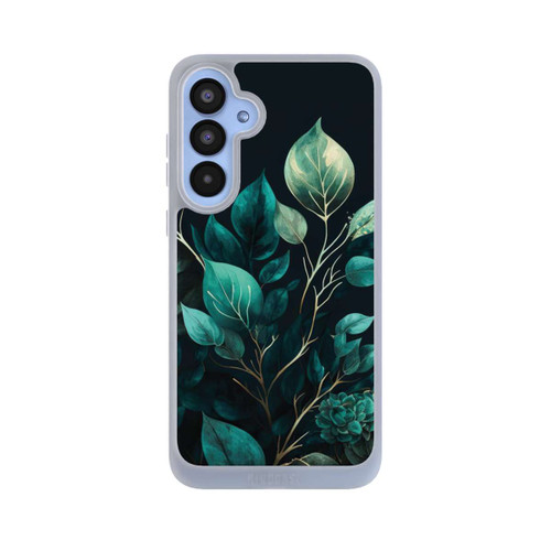 Samsung Galaxy A55 5G NIVOpure Grüne Eukalyptus Blätter mit dunklem Hintergrund mit KI