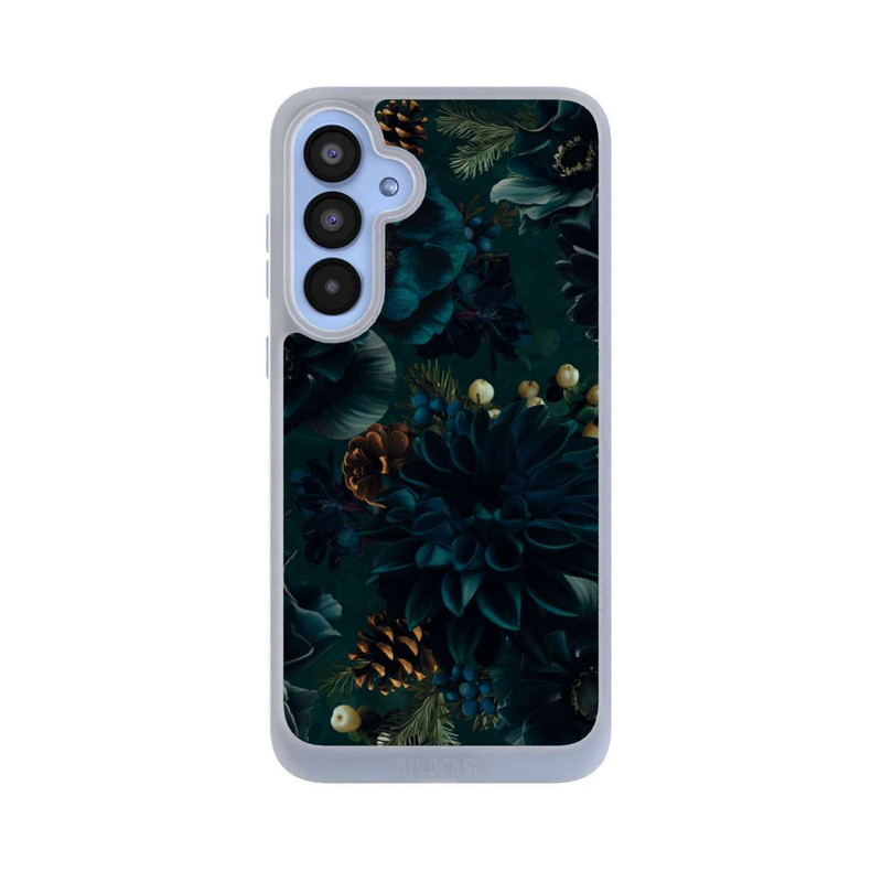 Galaxy A55 5G NIVOpure Blumenmuster Grün und Blau