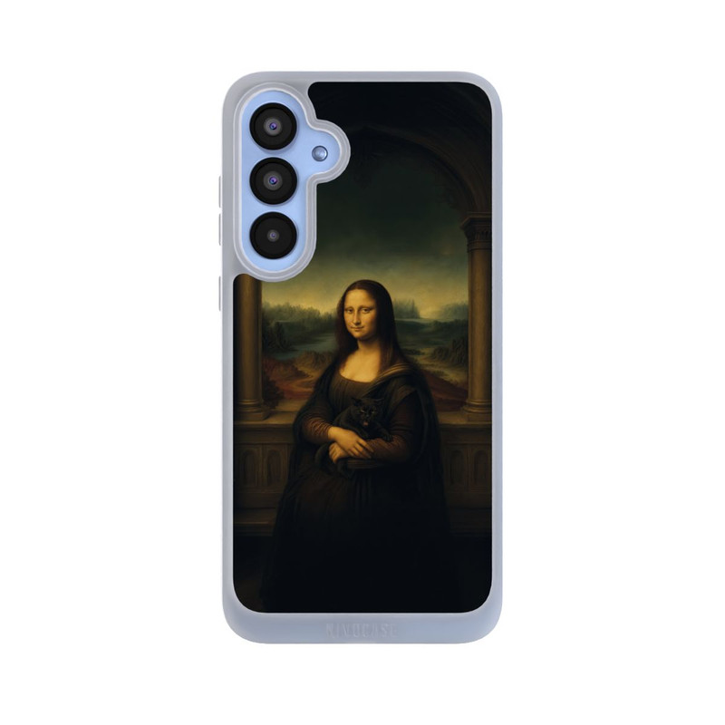 Galaxy A55 5G NIVOpure Mona Lisa by Leonardo da Vinci with black cat with AI
