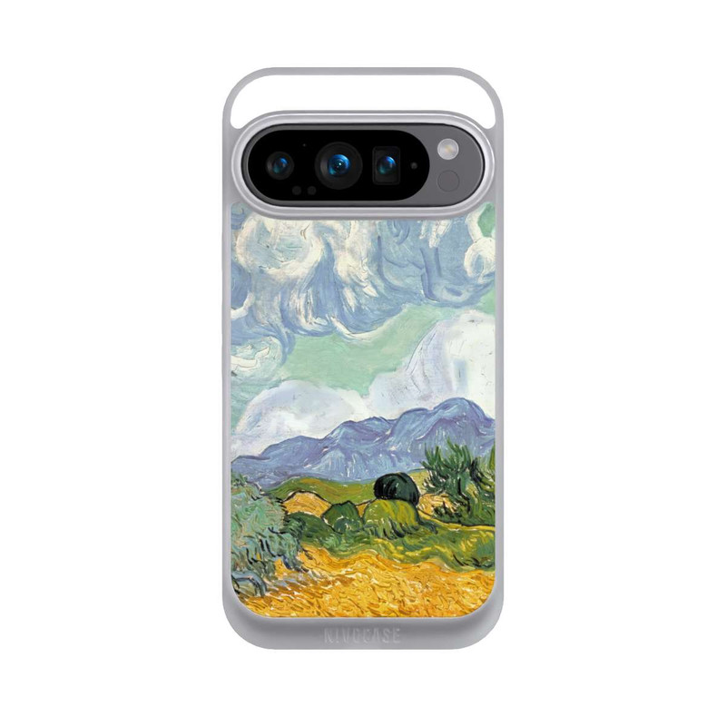 Pixel 9 Pro NIVOpure Weizenfeld mit Zypressen
