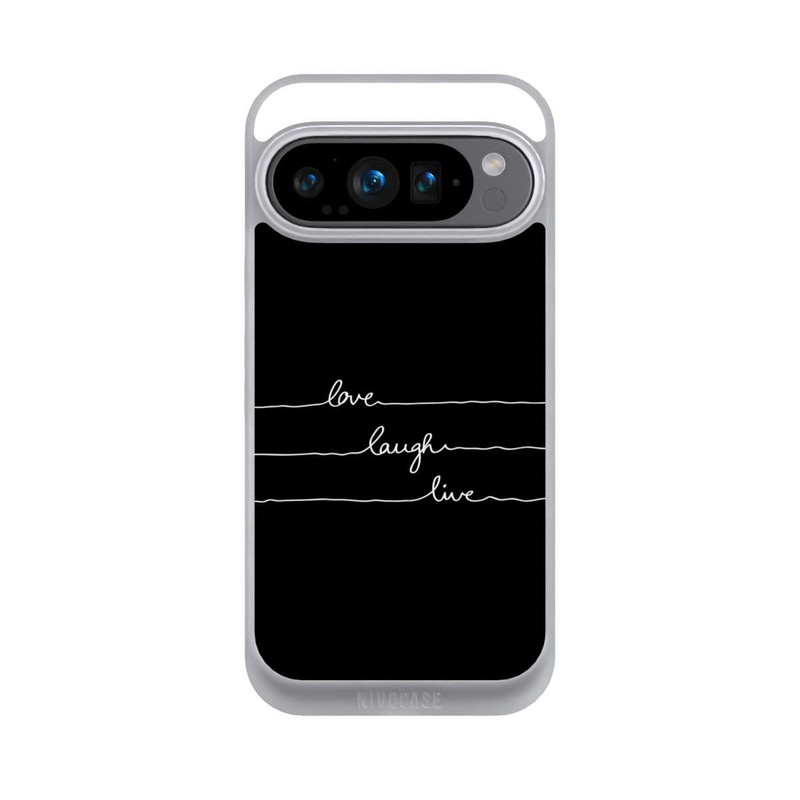 Pixel 9 Pro NIVOpure Love Laugh Live blanc/noir
