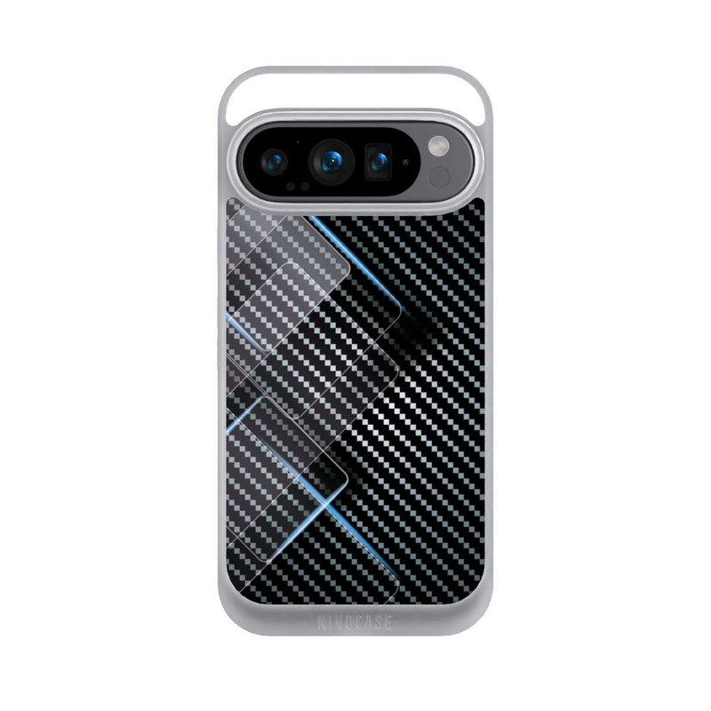 Pixel 9 Pro NIVOpure Blaue Linien auf Karbon