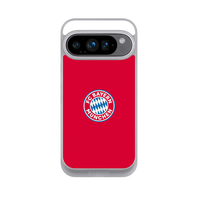 Pixel 9 Pro NIVOpure FCB Logo sur fond rouge