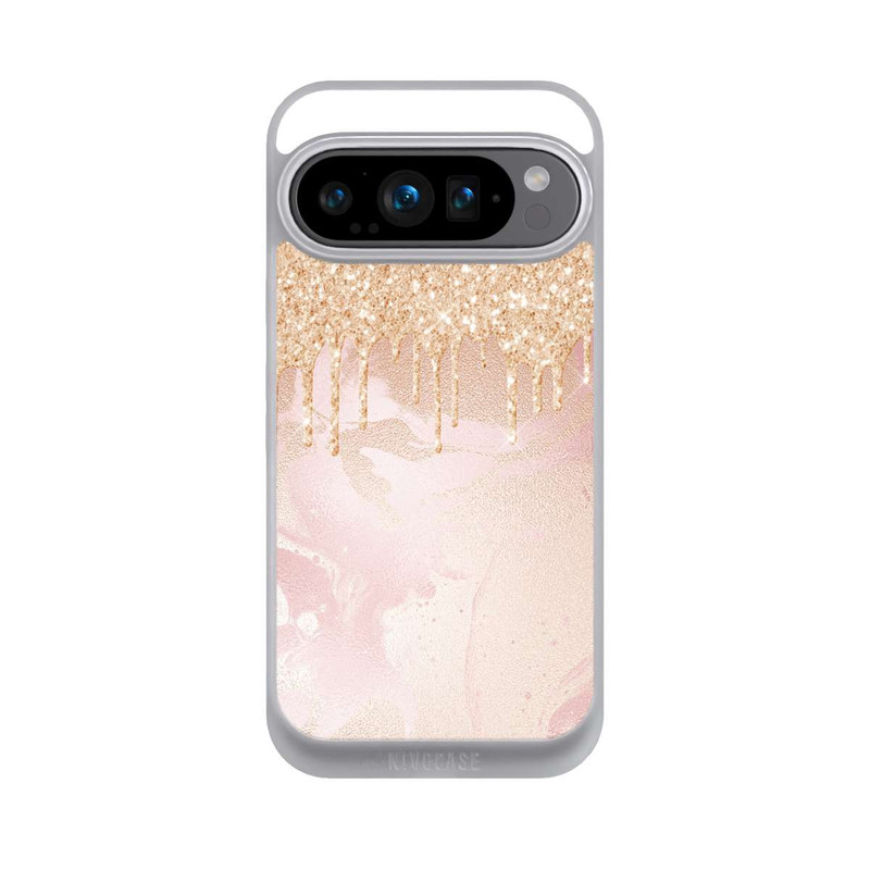 Pixel 9 Pro NIVOpure  Roségoldener Glitzer Tropfen Look