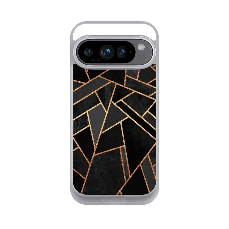 Pixel 9 Pro NIVOpure Schwarze Nacht Gold Druck
