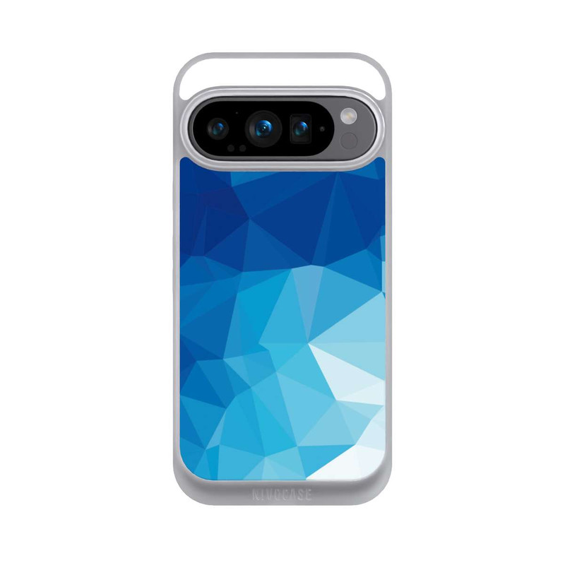 Pixel 9 Pro NIVOpure Mosaïque Polygonale Bleue