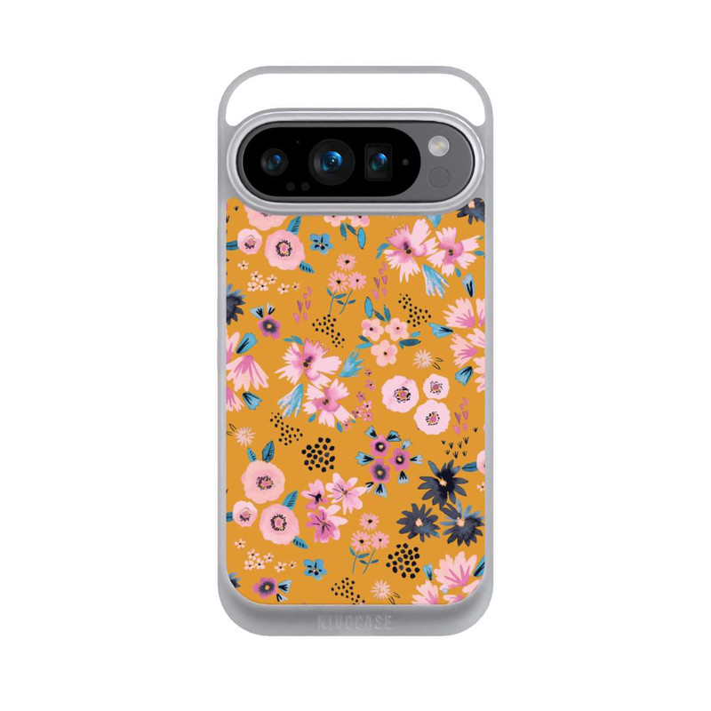 Pixel 9 Pro NIVOpure Petites Fleurs Jaune Moutarde