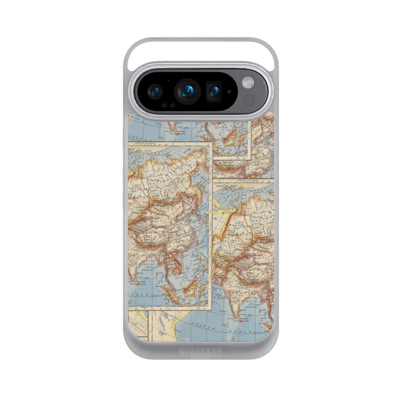 Pixel 9 Pro NIVOpure Carte du monde vintage