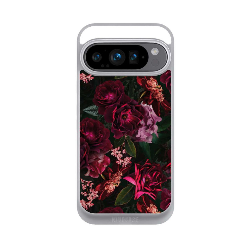 Pixel 9 Pro NIVOpure Dark Romantiv Red and Pink Peonies Flowers