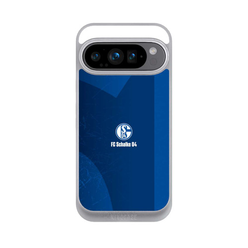 Google Pixel 9 Pro NIVOpure Schalke 04 Blauer Hintergrund Mit Logo