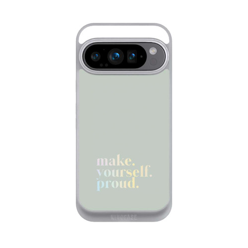 Google Pixel 9 Pro NIVOpure Make Yourself Proud Zitat-Minze und Farbverlauf