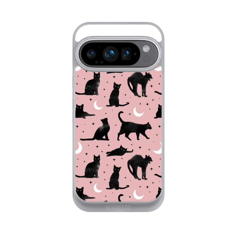 Pixel 9 Pro NIVOpure Lune & Chats Fond Rose