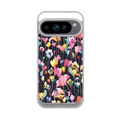 Google Pixel 9 Pro NIVOpure Fleurs sauvages Noir