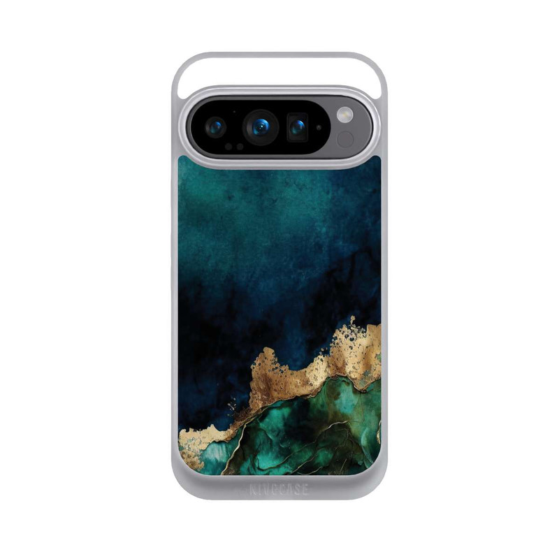 Pixel 9 Pro NIVOpure Petrolblau mit Gold