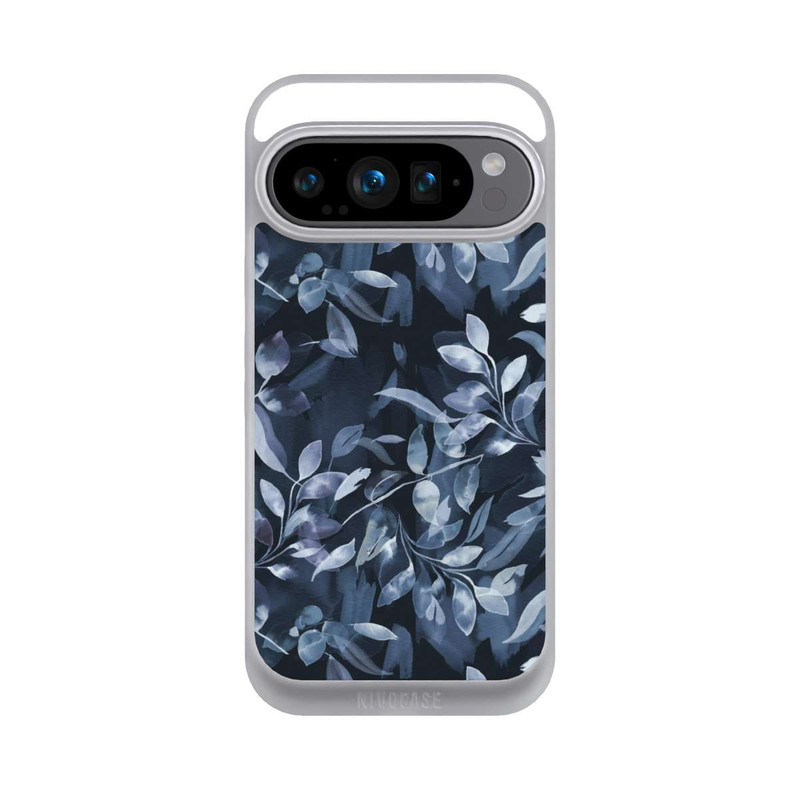 Pixel 9 Pro NIVOpure Mystische Aquarellblätter marineblau