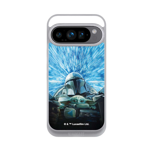 Google Pixel 9 Pro NIVOpure Grogu und Mando fliegen blau