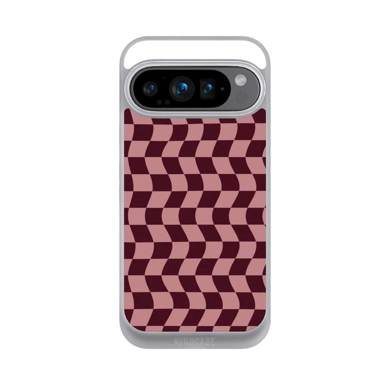 Pixel 9 Pro NIVOpure Schachbrett Rot-Rosa