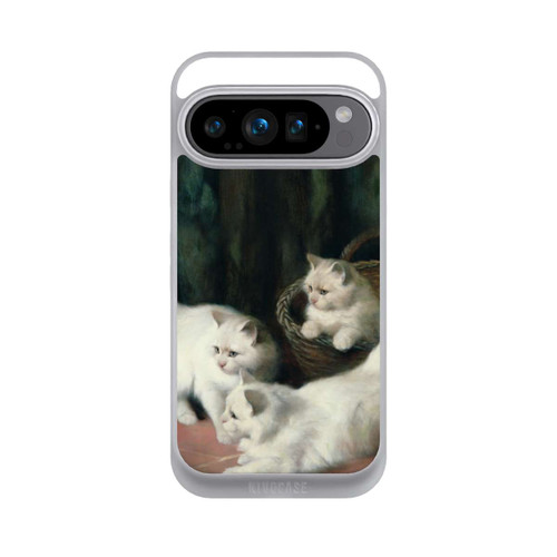 Google Pixel 9 Pro NIVOpure Three White Angora Kittens