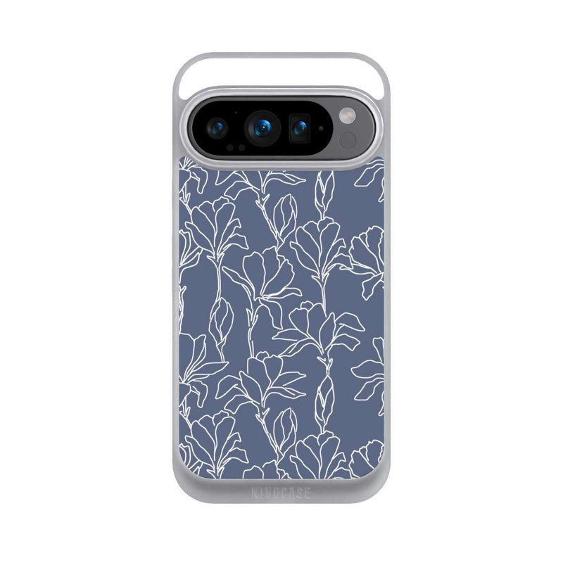 Pixel 9 Pro NIVOpure Flower Silhouettes on Blue